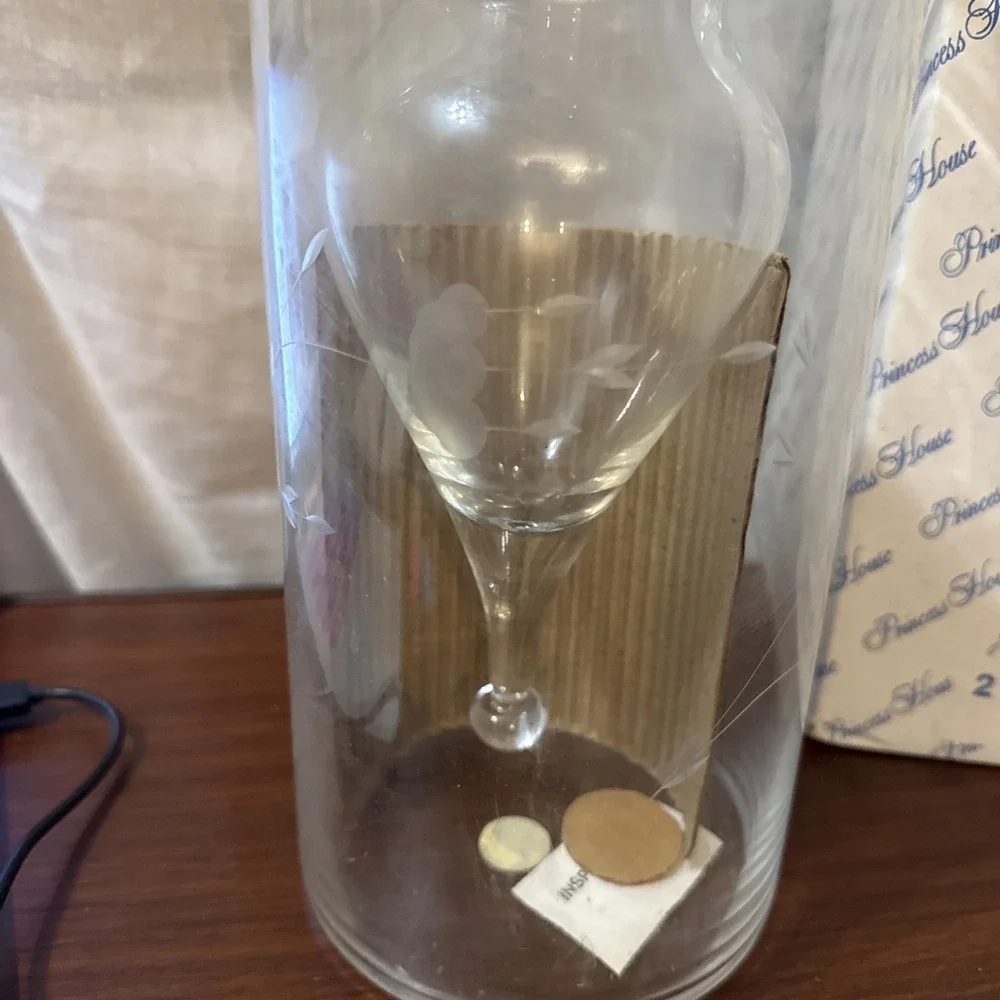 princess house 2 piece crystal vase new in box